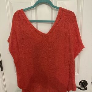 Free People Knit burnt orange top🥰